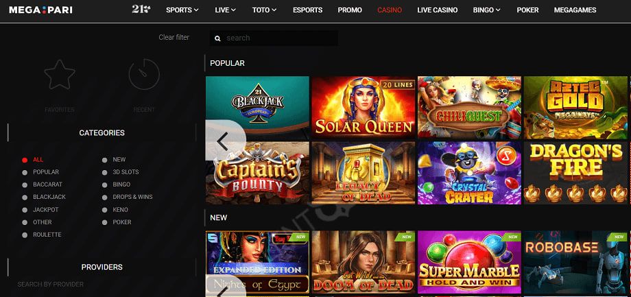 Jogos populares de slots MegaPari Brasil